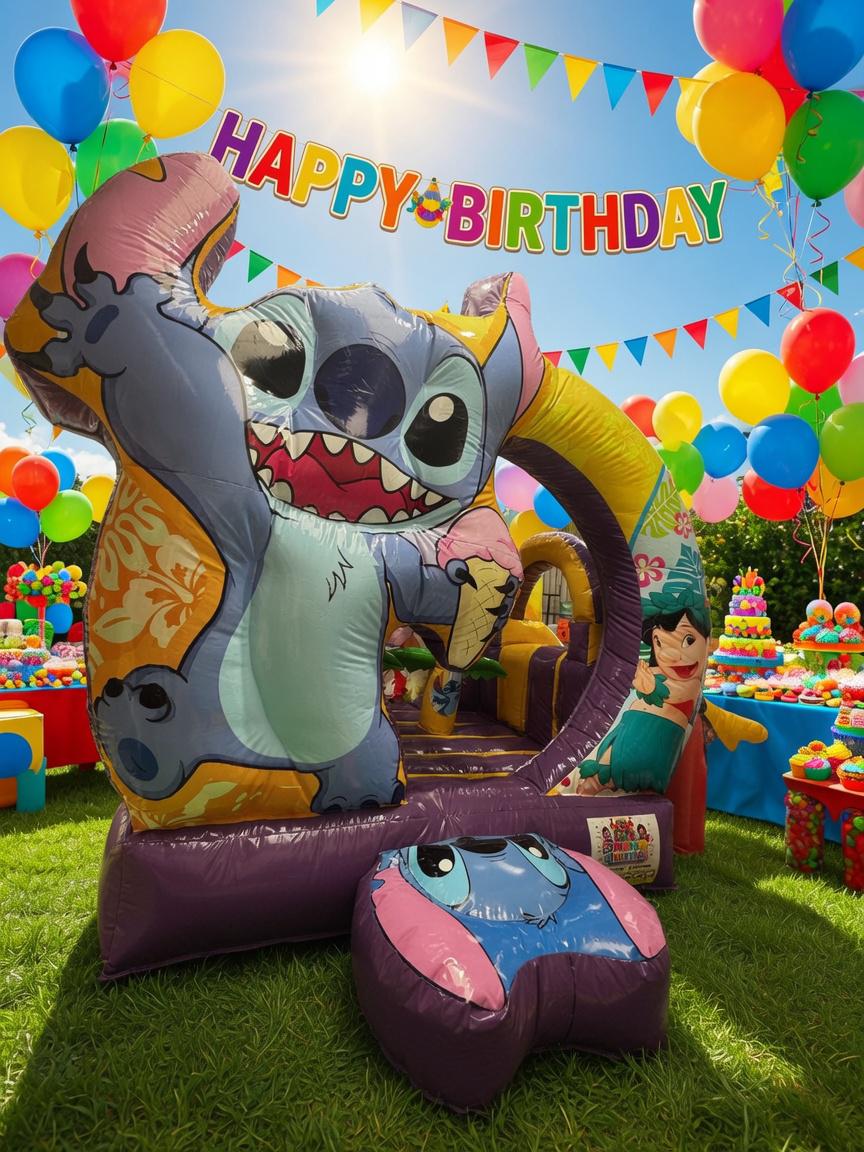 Inflable de Stich en renta para eventos y fiestas en Metepec y Toluca